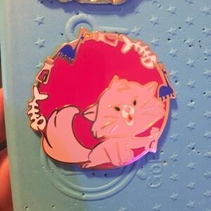Disney Pink and Blue Cat Enamel Pin